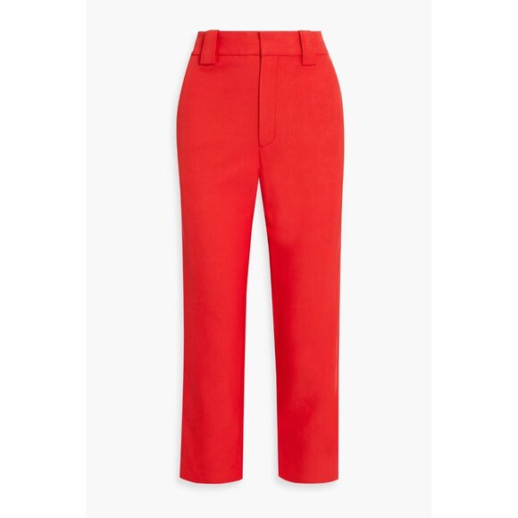 A.L.C. Foster Pants Red Straight Leg Cropped Trousers High Rise SZ 14 NEW $495 - Picture 3 of 10
